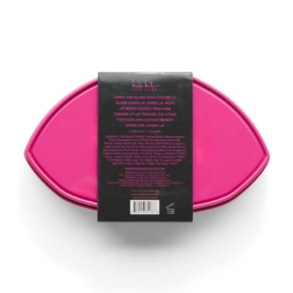 Nicole Miller Lip Gloss Set - Vibrant Pink Christmas Gift- Stocking Stuffer - Picture 2 of 2